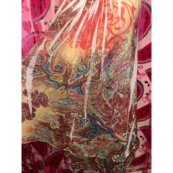 🧡 Y2K Colorful Rhinestone Mini Dress - Picture 3 of 9